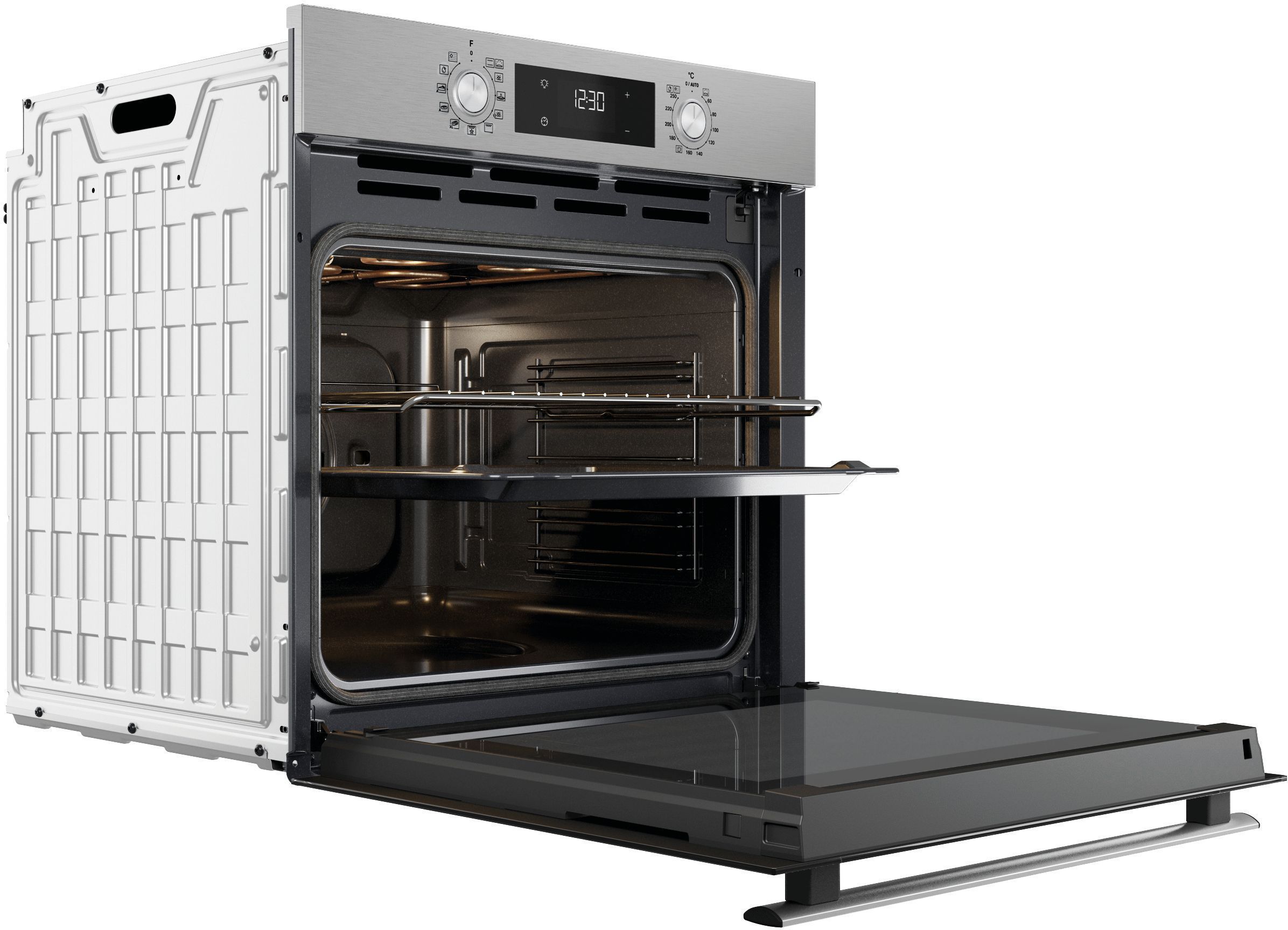 Inbouwoven - Pyrolyse + Hydrolyse - Multifunctioneel koken met ventilator - WHIRLPOOL - OMR58RU0SX - Roestvrij staal - Koele deur
