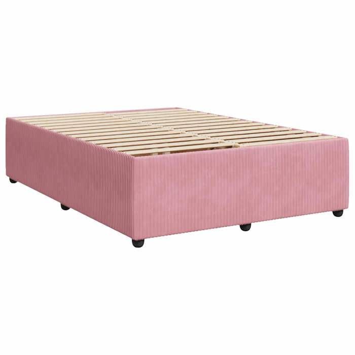 Struttura letto con materasso - Maison Exclusive - 140x200 cm - Velluto - Massimo relax