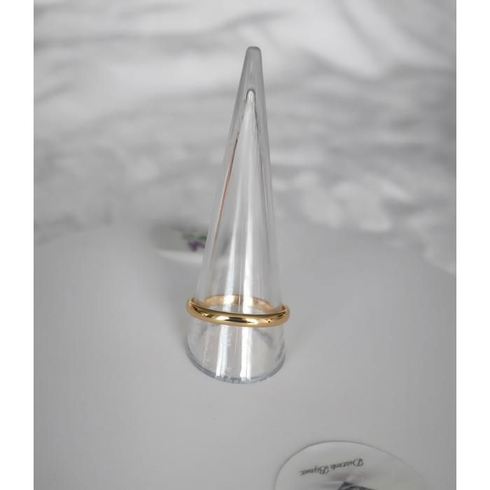 Bague - Homme - Anneau - Alliance - Demi Jonc - Plaqué Or Jaune 750/1000 - 3 Microns - Taille 66
