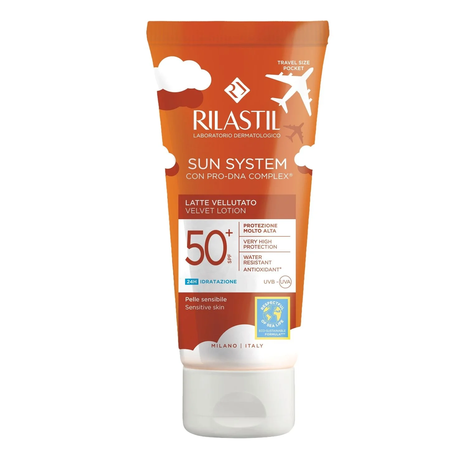 Sun System Latte Vellutato SPF50+ - Latte solare corpo alta prot., Solare viso alta prot.