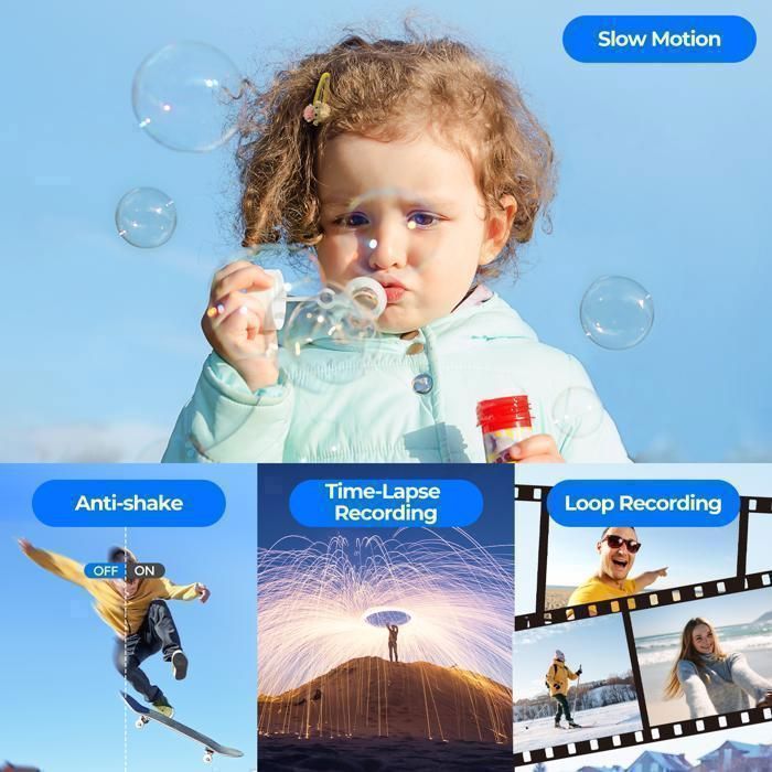 Videocámara 4K de 48 MP, cámara de vídeo para vlogging, pantalla táctil giratoria de 3