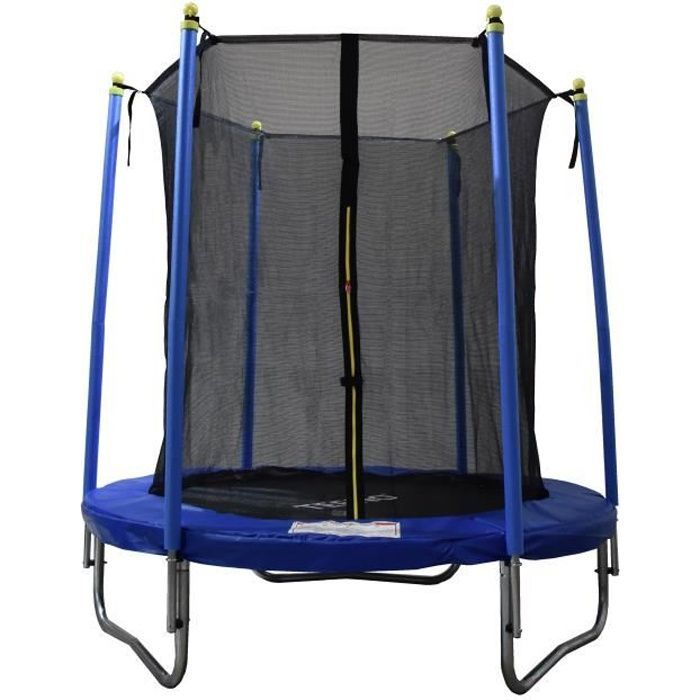 TEENO round trampoline Ø185cm for children with safety net, ladder and cover