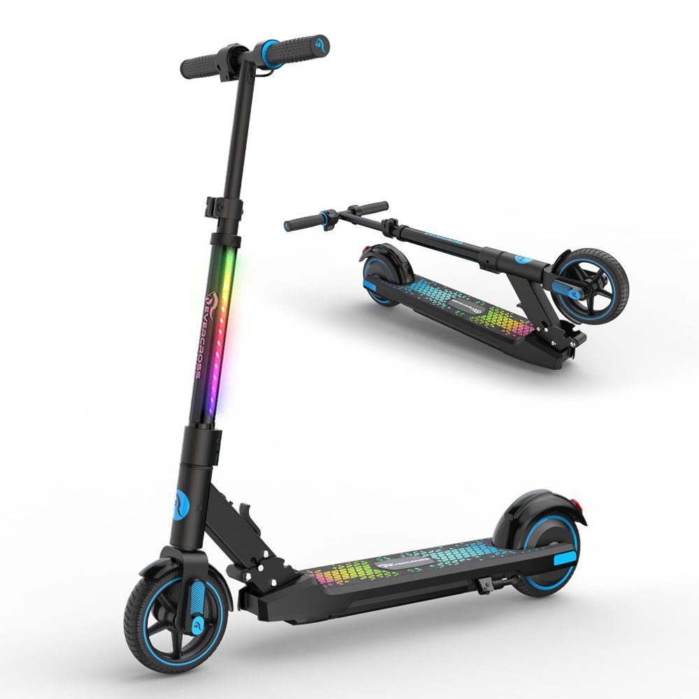 Evercross Mini-Scooter, Elektroroller für Kinder von 6 bis 16 Jahren, max. 15 km/h, elektrischer Tretroller, LED