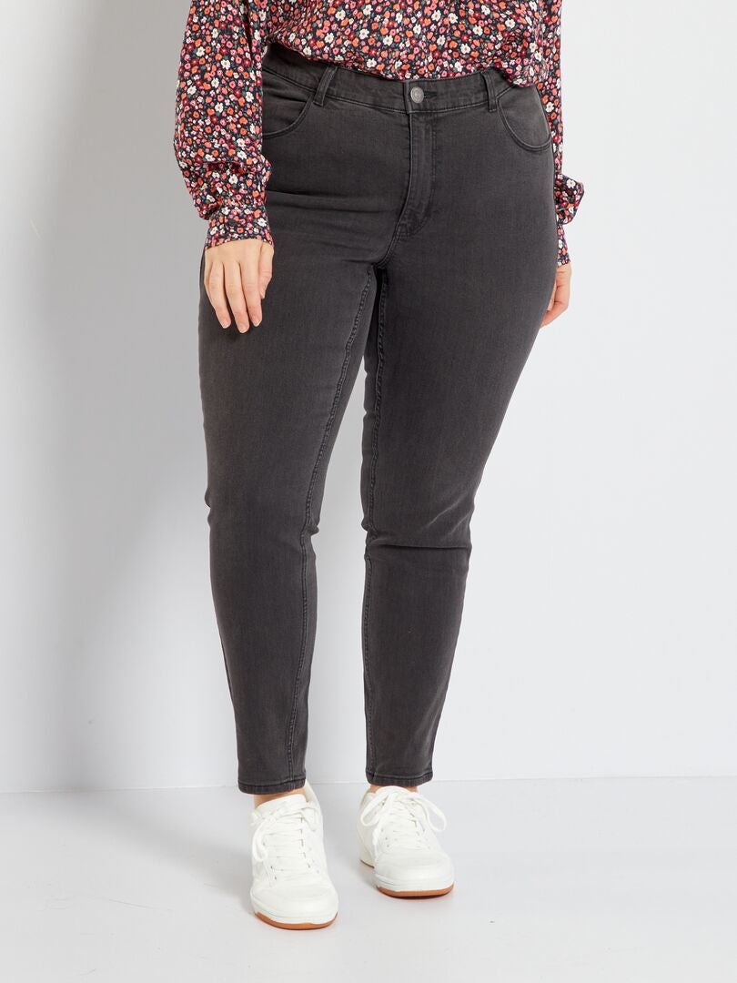 Pantalones vaqueros ajustados elásticos - 30L - NEGRO
