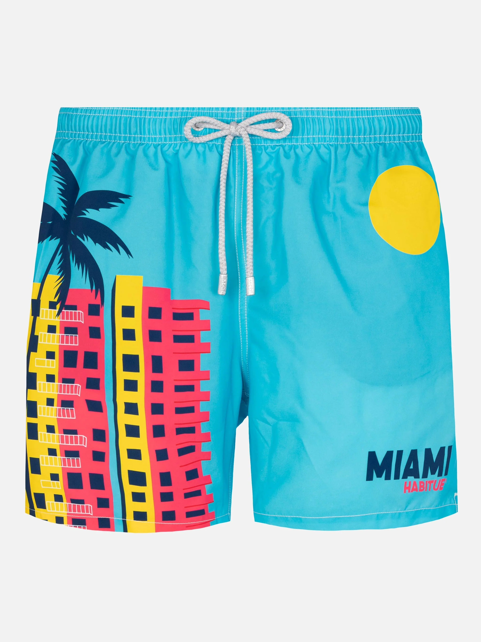 Gustavia midi-badpak met print van een ansichtkaart van Miami