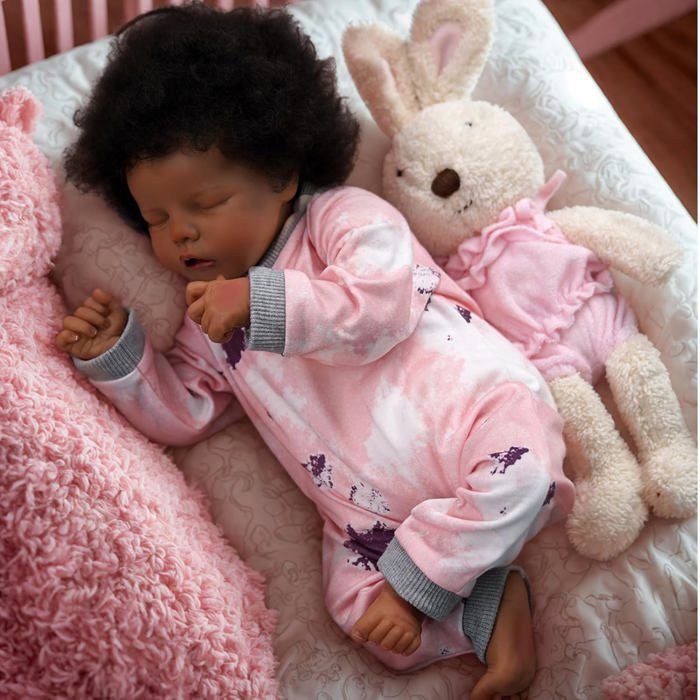 Muñeca reborn - 48 cm - cuerpo suave - Realista - Regalo ideal para cumpleaños o Navidad