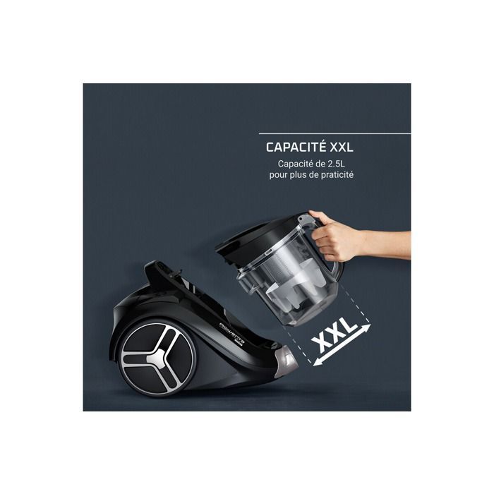 Aspirateur sans sac - Rowenta - Compact Power XXL RO4B25EA - 750 W - Filtration avancée - Bac 2,5 L