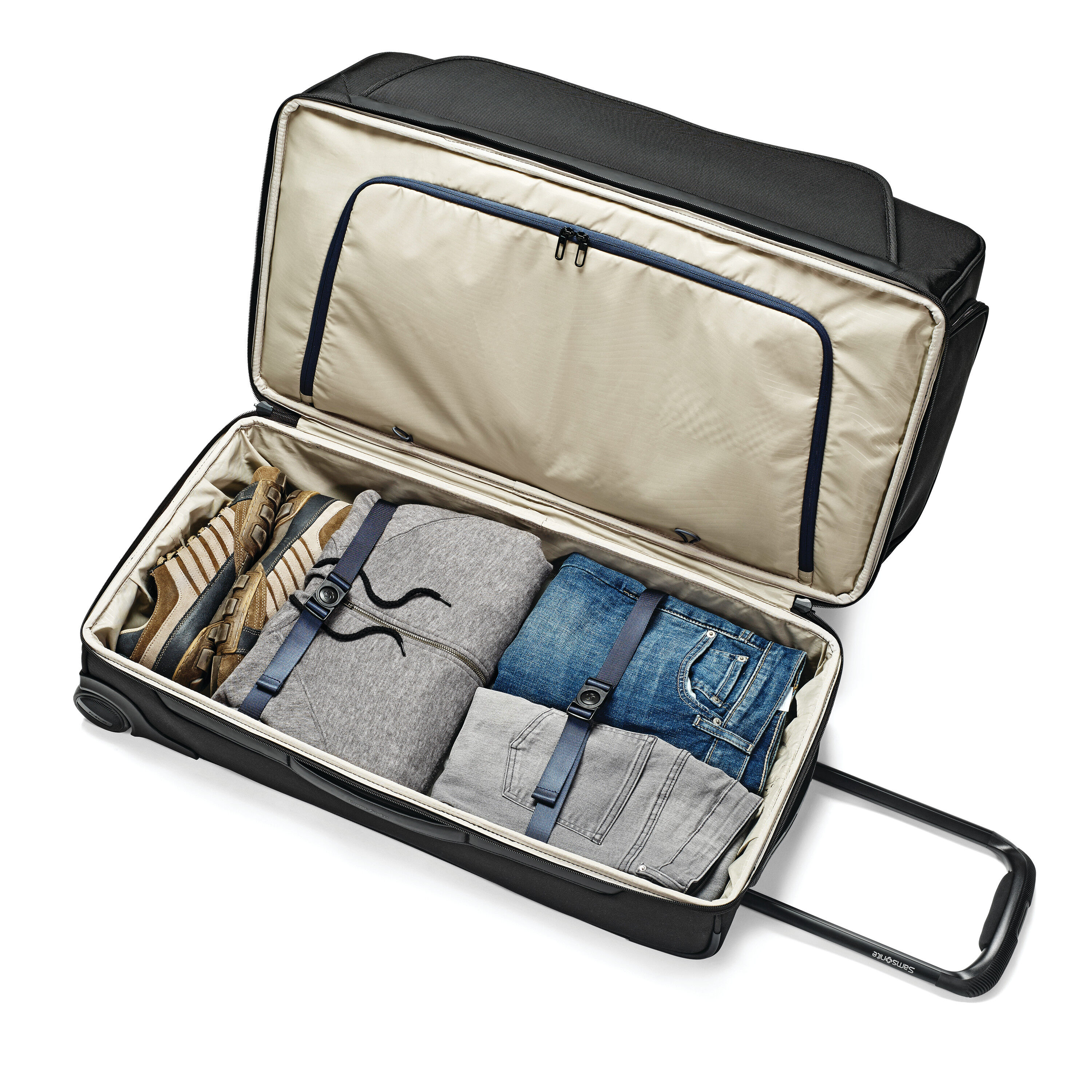 SAMSONITE ARMAGE II PYÖRILLÄ VARUSTETTU JAETTU MATKALAUKKU