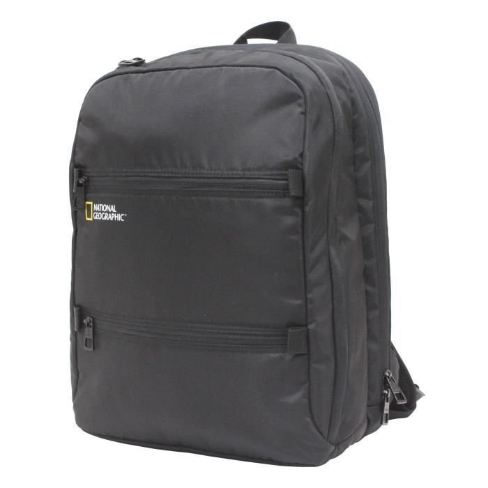 Mochilas - National Geographic - Negras - 43 cm - 22 litros. Fabricadas con polietileno reciclado (RPET).