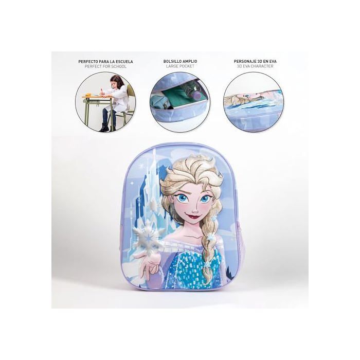 Frozen Children's Backpack - CERDÁ LIFE'S LITTLE MOMENTS - 3D - 25x31x10 cm - Unisex - Model 17