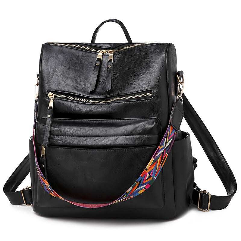 2021 moda damska Retro PU skorzany plecak duza pojemnosc torby szkolne dla nastoletnich dziewczat Bagpack kobieta plecak Lady Mochila