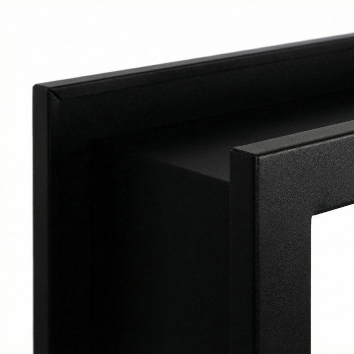 Massenzio - Chimenea de bioetanol empotrable de doble cara 90x55x30 cm con quemador de 2,3 litros Negro