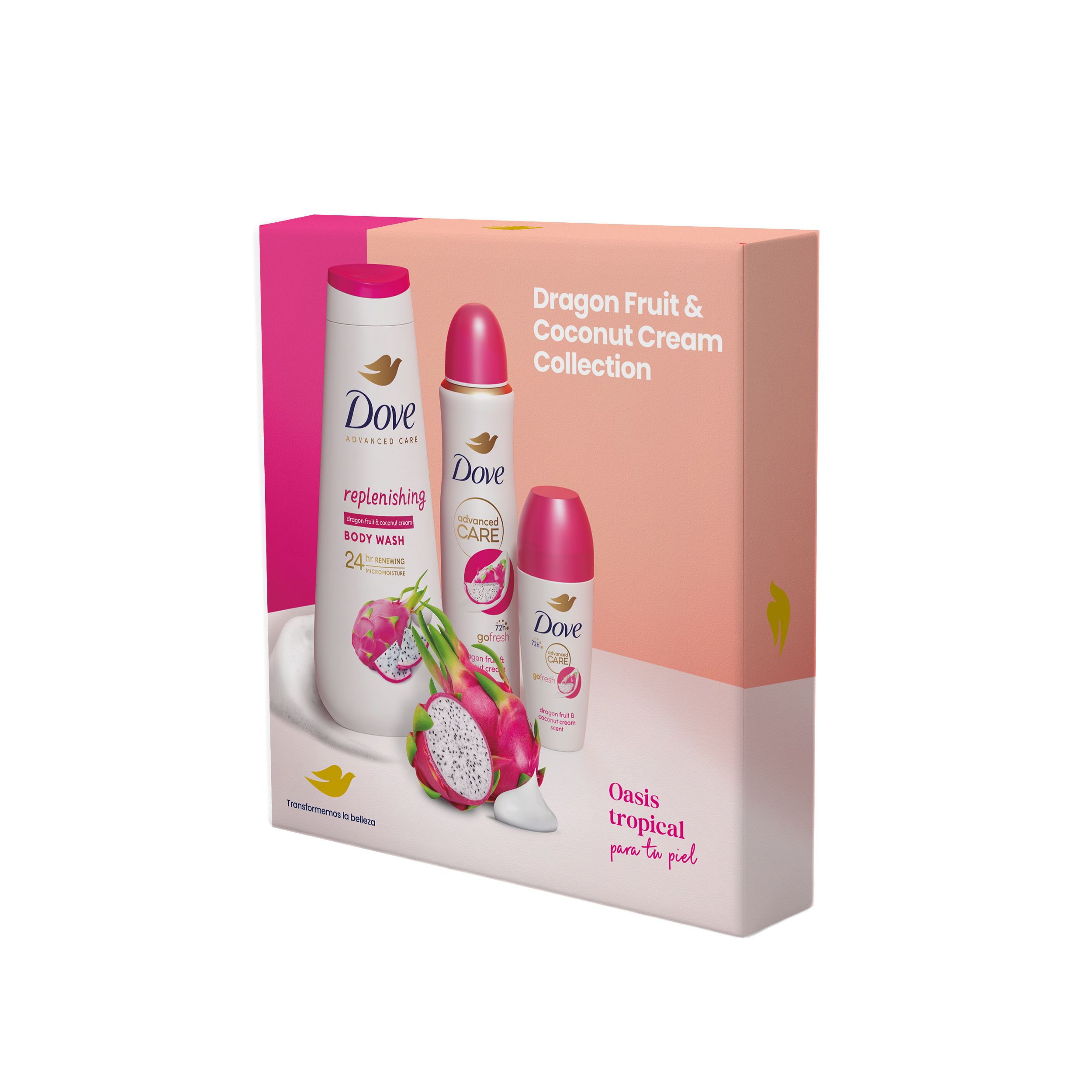 Kolekčné balenie s dračím ovocím a kokosovým krémom Roll-on dezodoranty