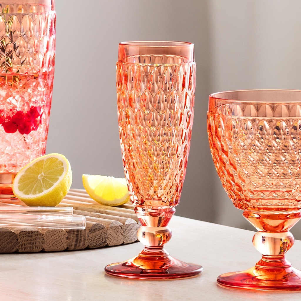 Villeroy & Boch čaše za šampanjac, set od 4 dijela, boja Boston Apricot, 1 komad