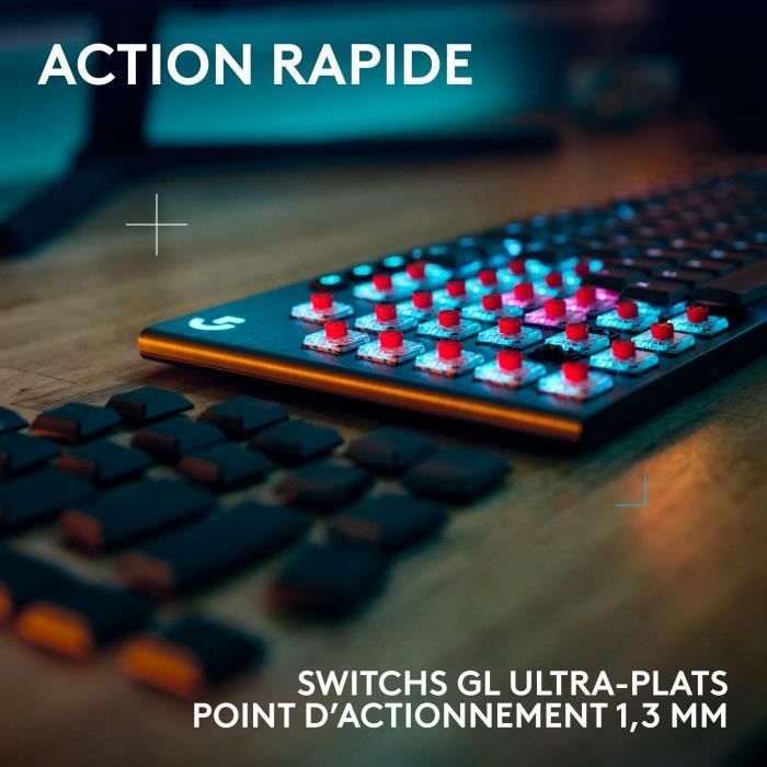 Kabellose Gaming-Tastatur – Logitech G – G915 TKL X – AZERTY – Lineare Schalter – Schwarz