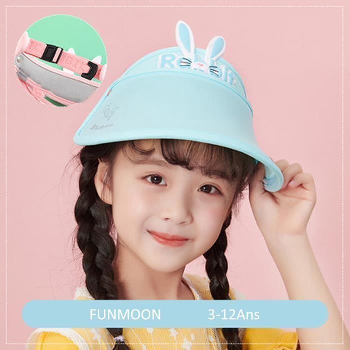 Sombreros FUNMOON para niños, sombreros de sol altos con diseño de bebé vacío y lindo conejo dinosaurio de dibujos animados, protección UV - 347131