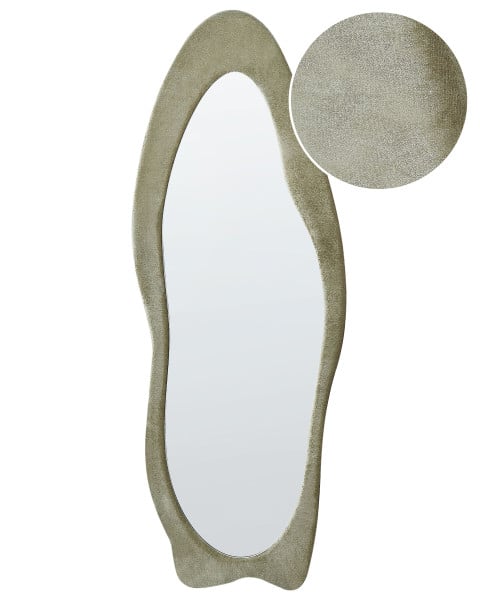 Dekoracyjne lustro ścienne 57x160 cm zielone