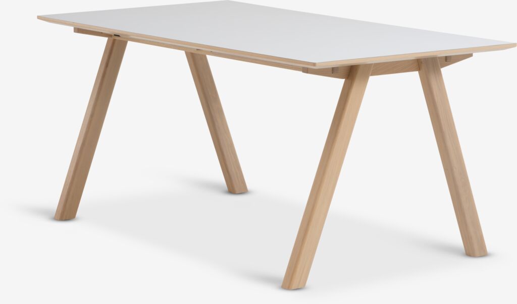 EGEBJERG valgomasis stalas EGEBJERG 90x160/250 šviesiai pilkas/ąžuolas