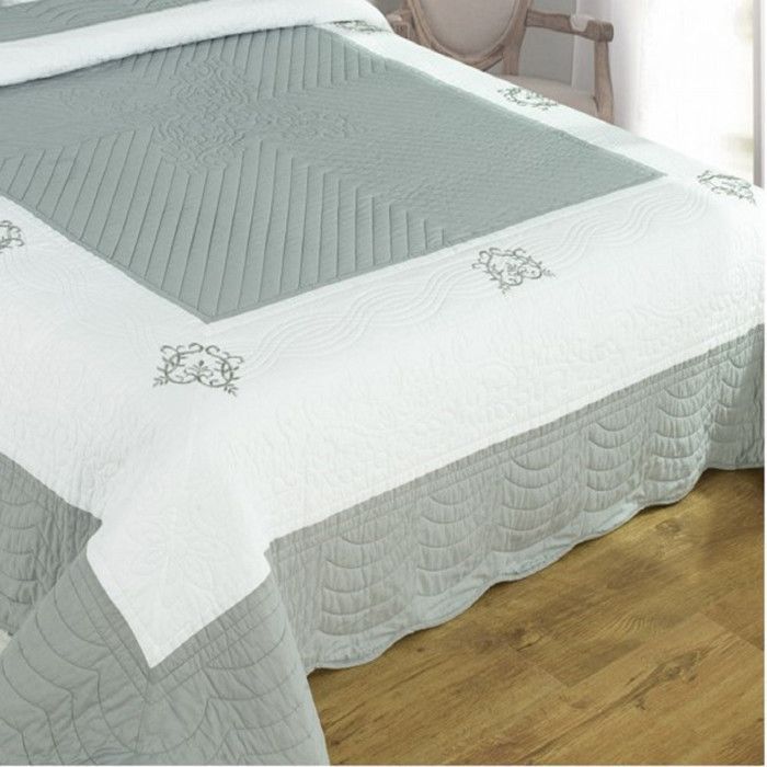 Colcha acolchada Peaceland + funda(s) de almohada a juego 230x250 cm Peaceland Gris