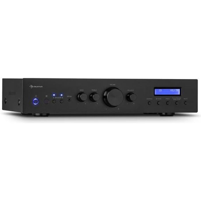 Amplificatore stereo HiFi Auna AMP-CD608 - 4x100W RMS - Bluetooth integrato - Nero