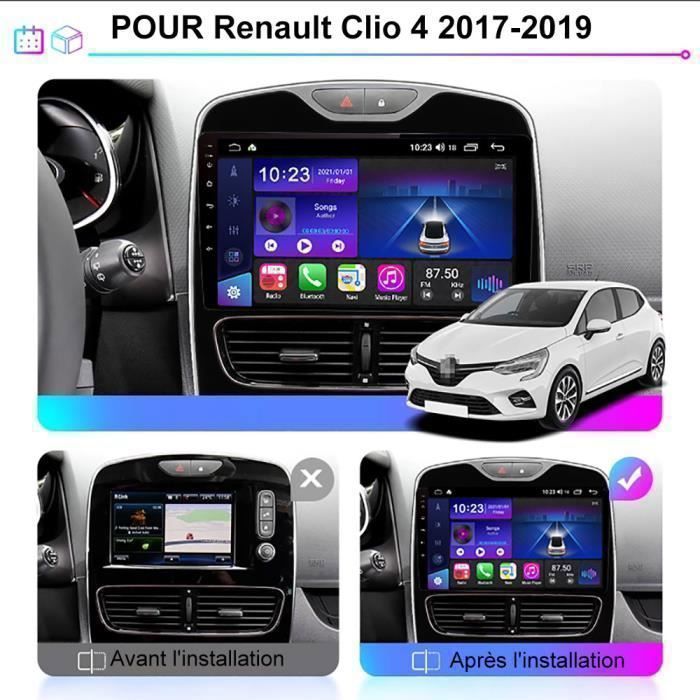 AWESAFE Android 13 Autoradio 2GB+32GB für Renault Clio IV (2017-2019) mit 10,1'' Bildschirm, CarPlay, Android Auto, WLAN, Bluetooth, GPS, Lenkradfernbedienung