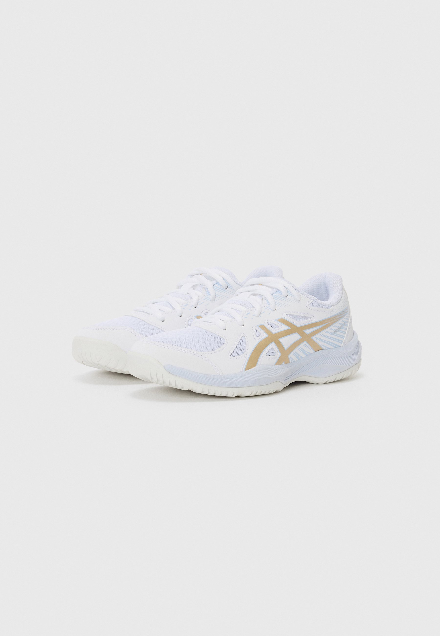 ASICS UPCOURT 6 UNISEX - Käsipallijalatsid - valged/šampanjavärvid