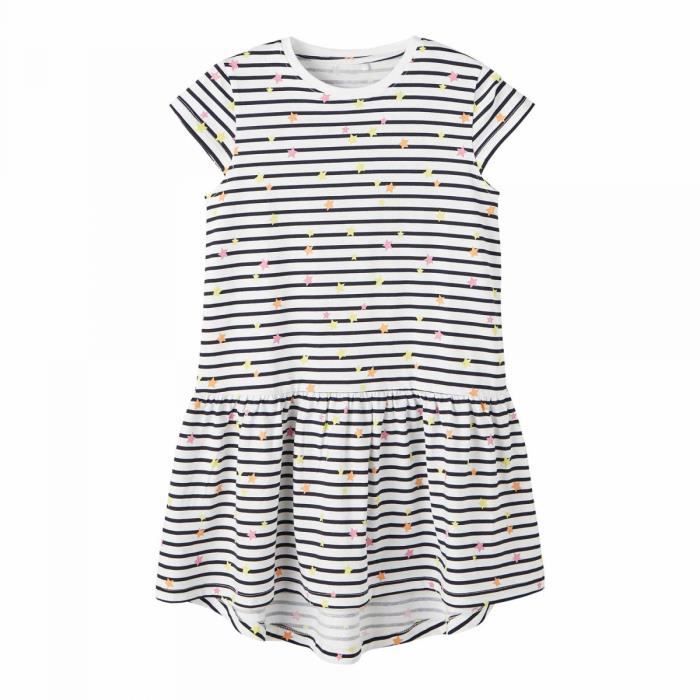 Robe fille - NAME IT - nkffrida noir saphire - Blanc - Fille - Enfant