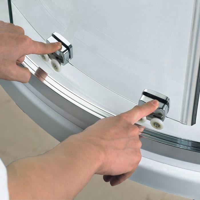 Quarter-circle shower enclosure - NANO coating - 90x90x195cm - Anti-limescale glass