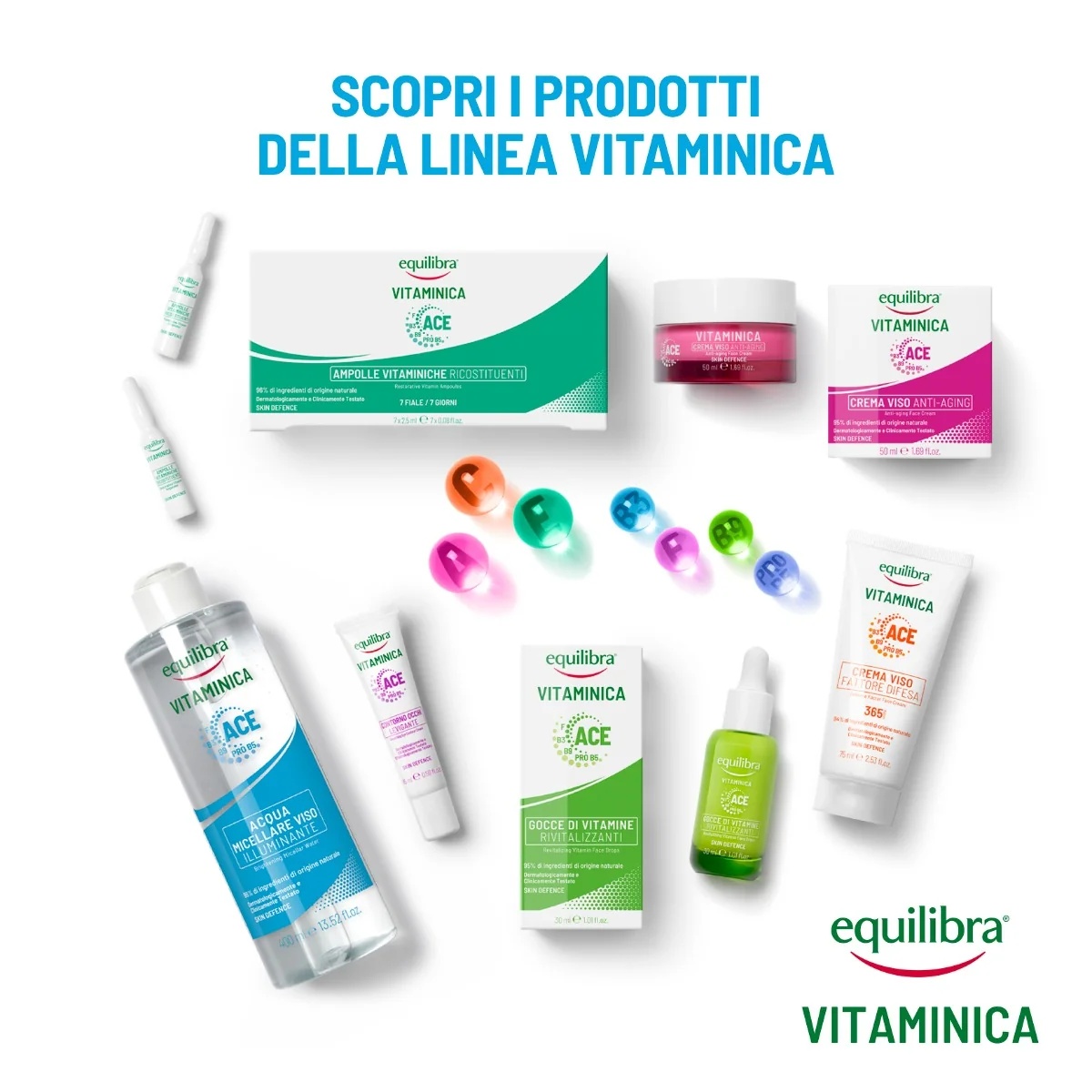 Equilibra Equilibra vitamine micellair gezichtswater 400 ml gezichtsreiniging