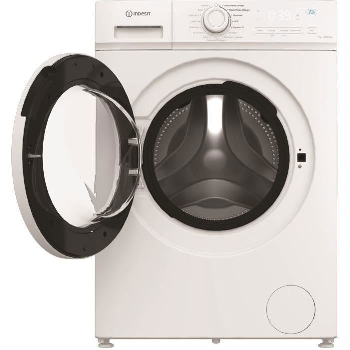 INDESIT IMA762MYTIMEFR wasmachine met patrijspoort - 7 kg - Inductie - 1200 tpm - Push&Go - Klasse A - Wit