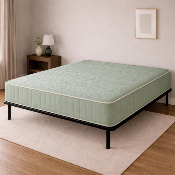 Colchón de espuma firme de 120x190 cm en tela - Base de cama + Lujo