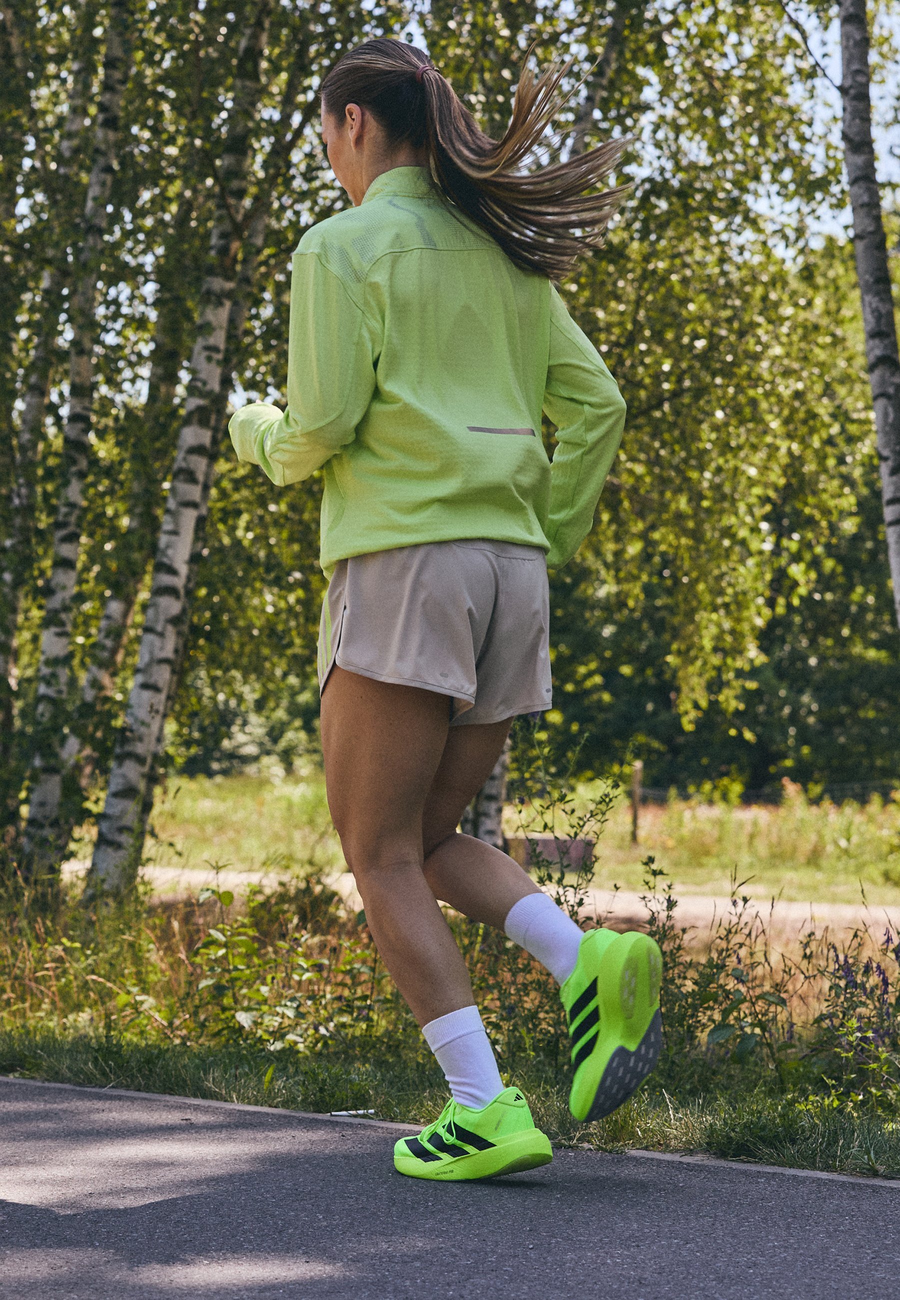 adidas Performance ADIZERO EVO SL W - Běžecké boty na silnici - black/white/grey