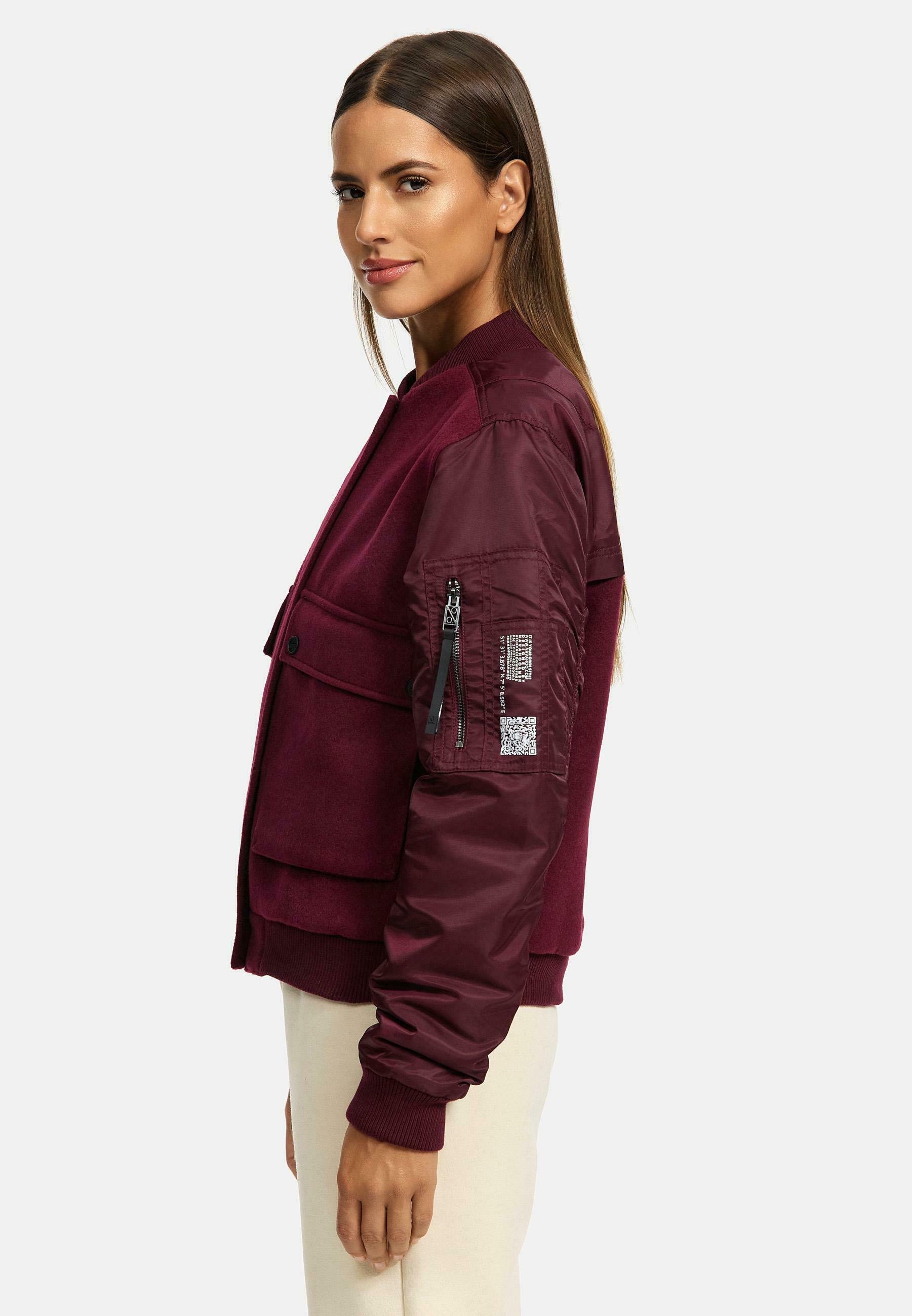 Giacca bomber Navahoo - mélange rosso scuro