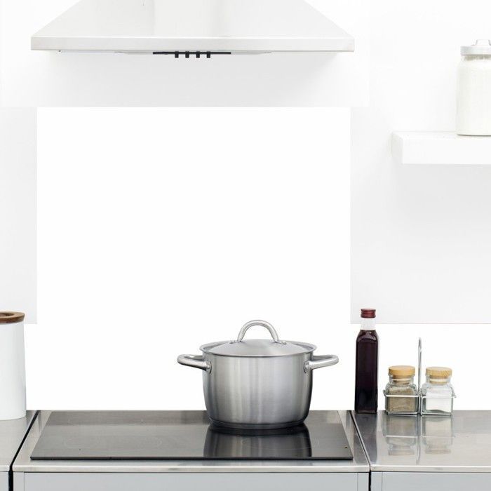 Fond de hotte en aluminium - essentiel blanc - 70x60 cm - 99 Déco