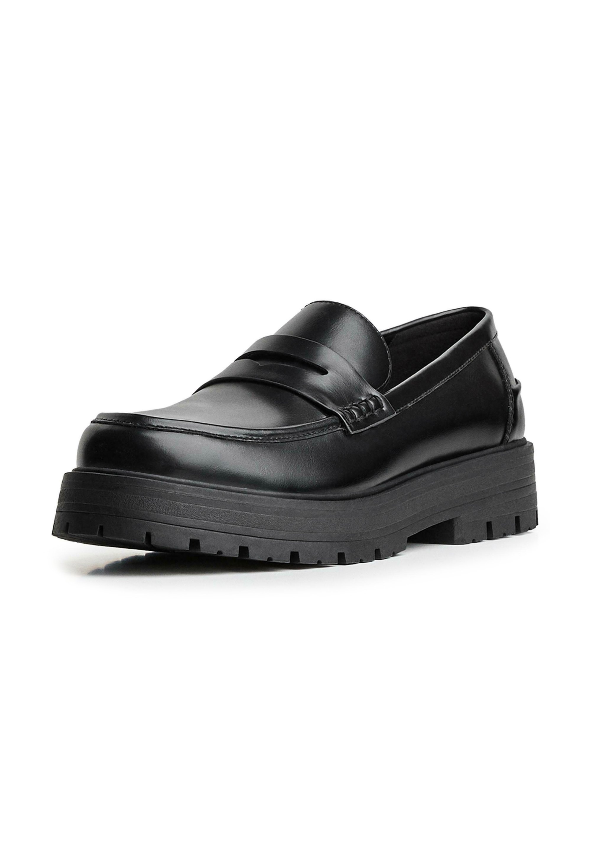 Bershka CHUNKY - LOAFERS - Stijlvolle instappers - zwart