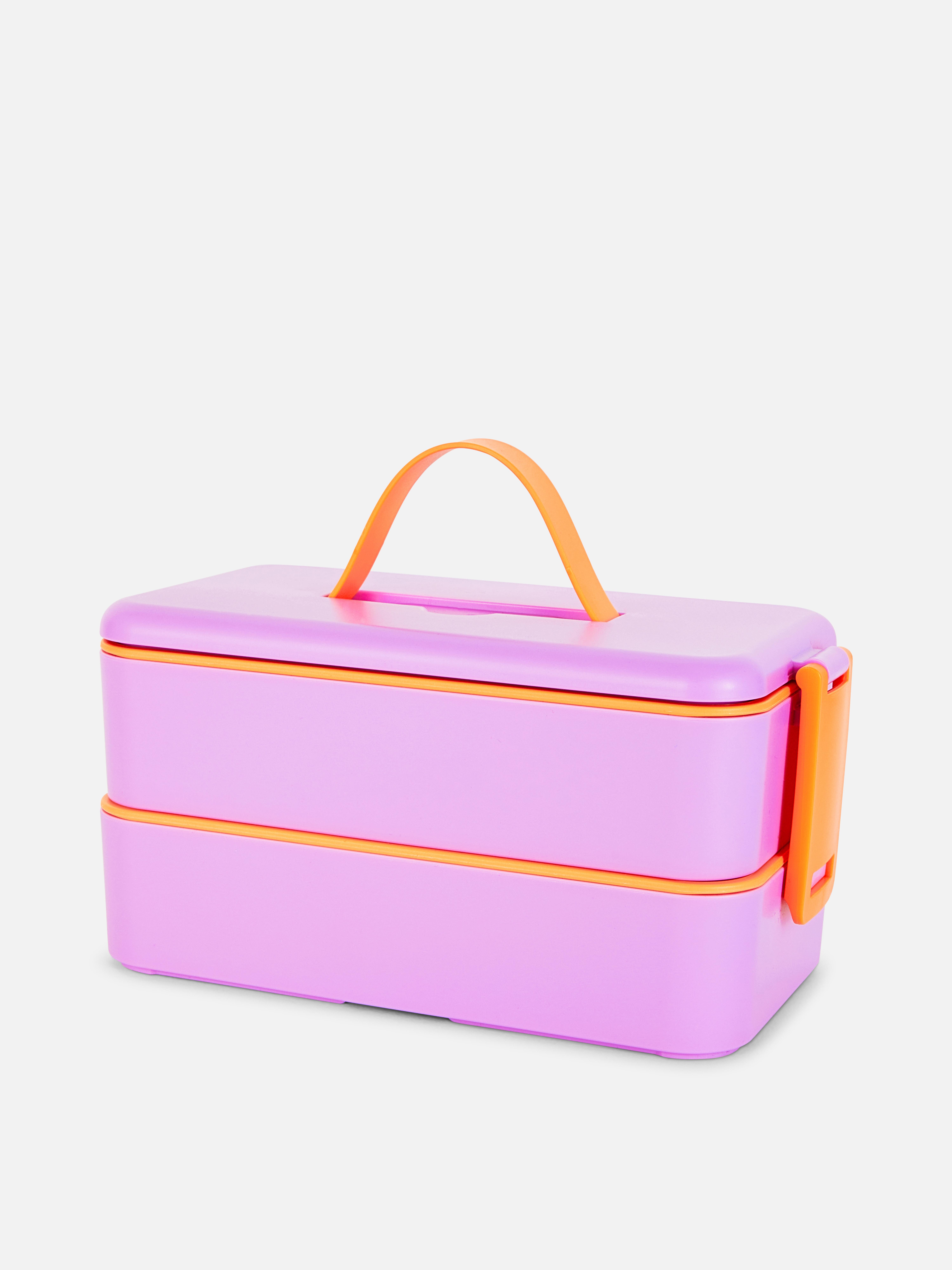 Cutie de prânz cu două niveluri O cutie de prânz în stil bento cu două niveluri