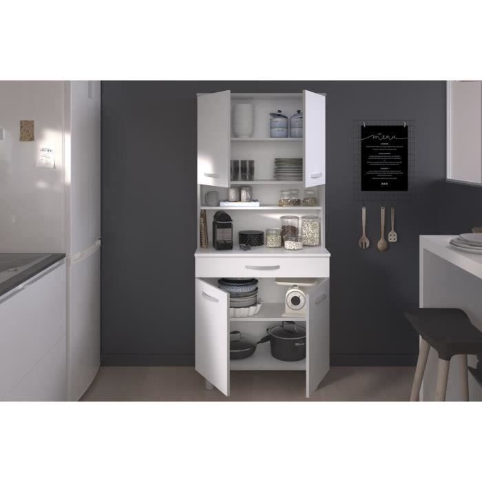Küchen-Sideboard, mattweiß - B 80 cm - OSLO