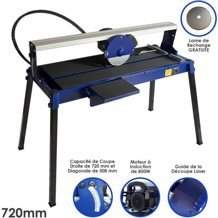 Water-cooled tile saw, electric table saw, 720mm diamond cutting blade, 800W