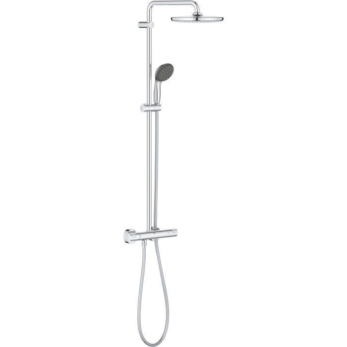 GROHE Vitalio Start 250 douchekolom met thermostatische mengkraan, 250 mm douchekop, 2-straals handdouche, 26816000