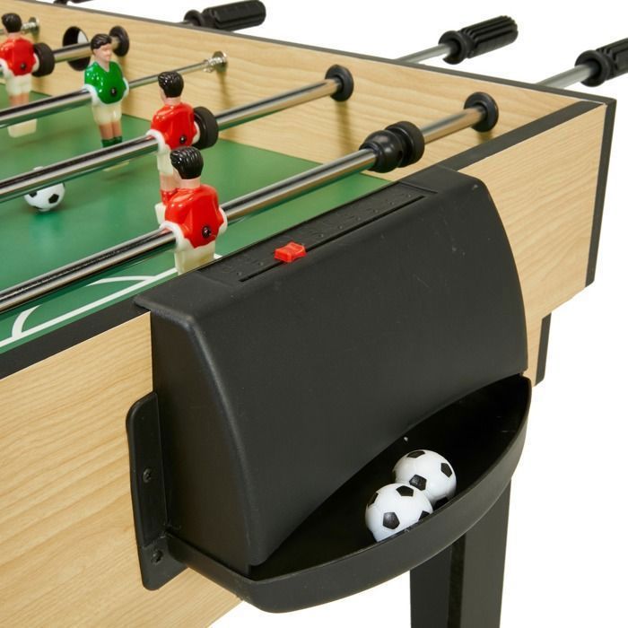 KANGUI 10-in-1 Games Table - Foosball - Billiards - Ping Pong - Hockey - Bowling - Cards - Wooden Frame - Accessories Included