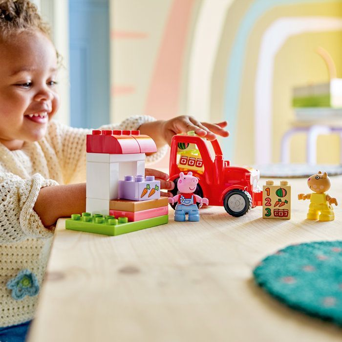 LEGO DUPLO Peppa Pig 10468 Tractor and Market - Educational Toy for Ages 2+ - Baby Gift