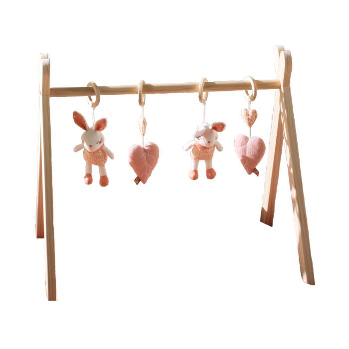 Arco de juegos de madera con 4 juguetes - ESMEE