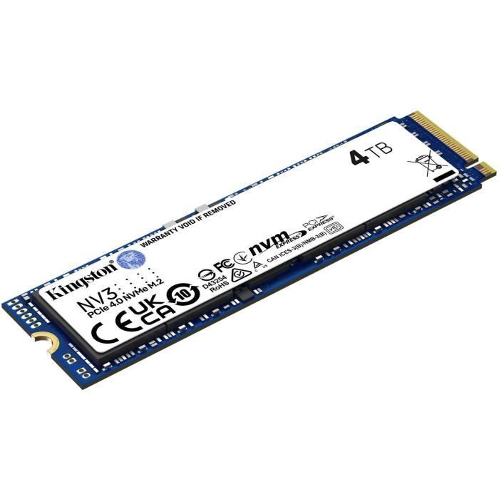 KINGSTON - NV3 - Internal SSD - 4 TB - PCIe 4.0 NVMe M.2 2280