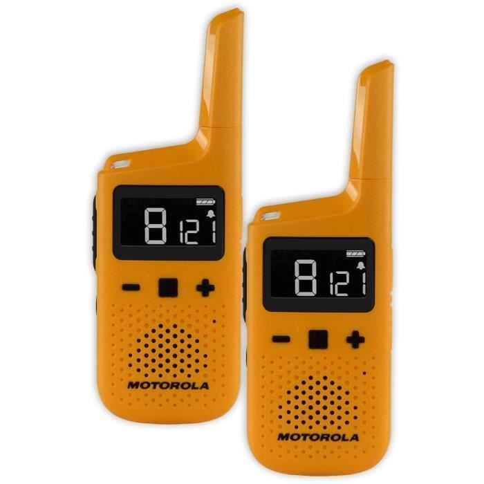 MOTOROLA TALKABOUT T72 Walkie-Talkie - Geel - Bereik 8 km - PMR446 - 16 kanalen - 121 codes