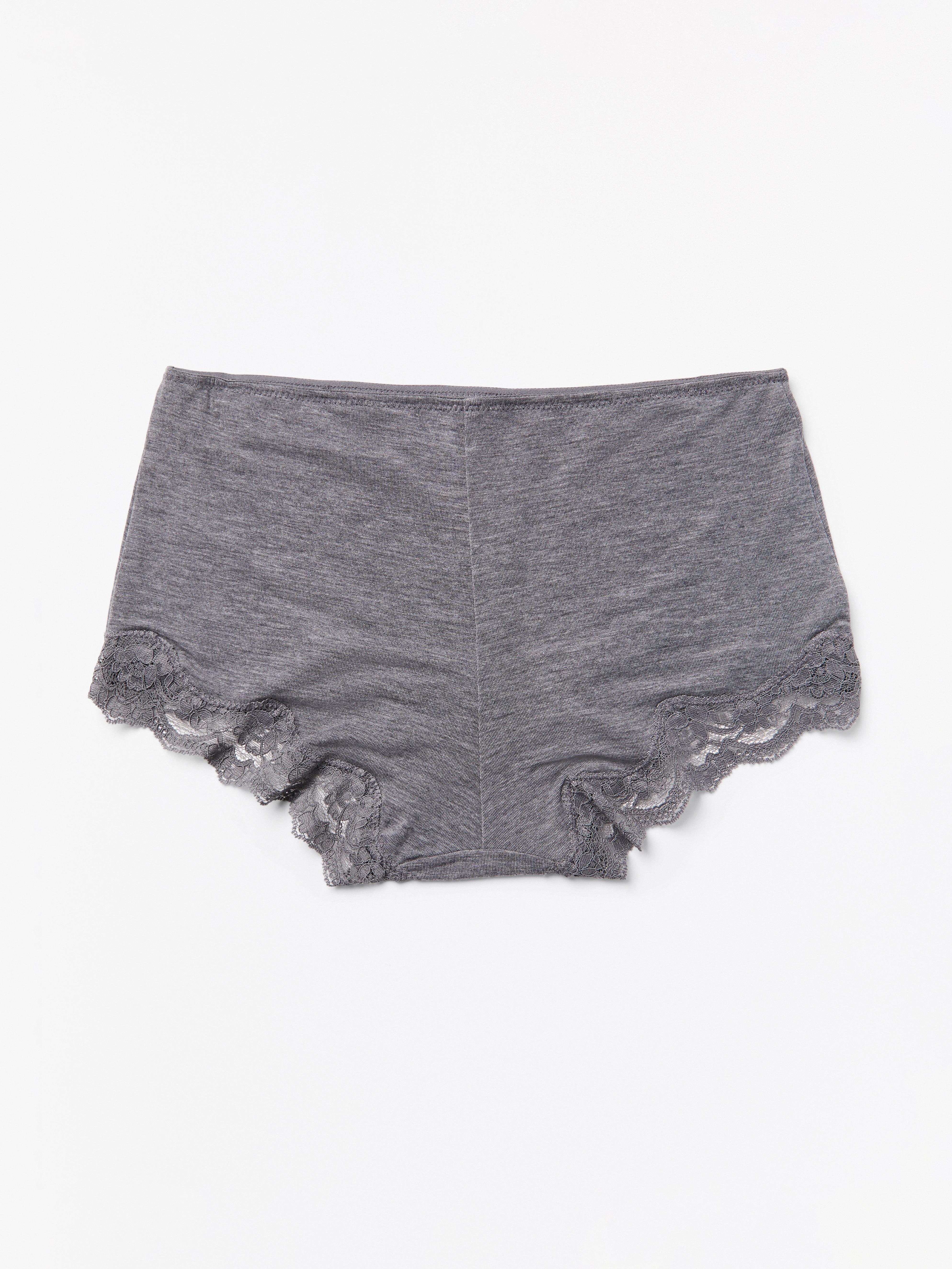 Boxerky regular waist šedé melírované