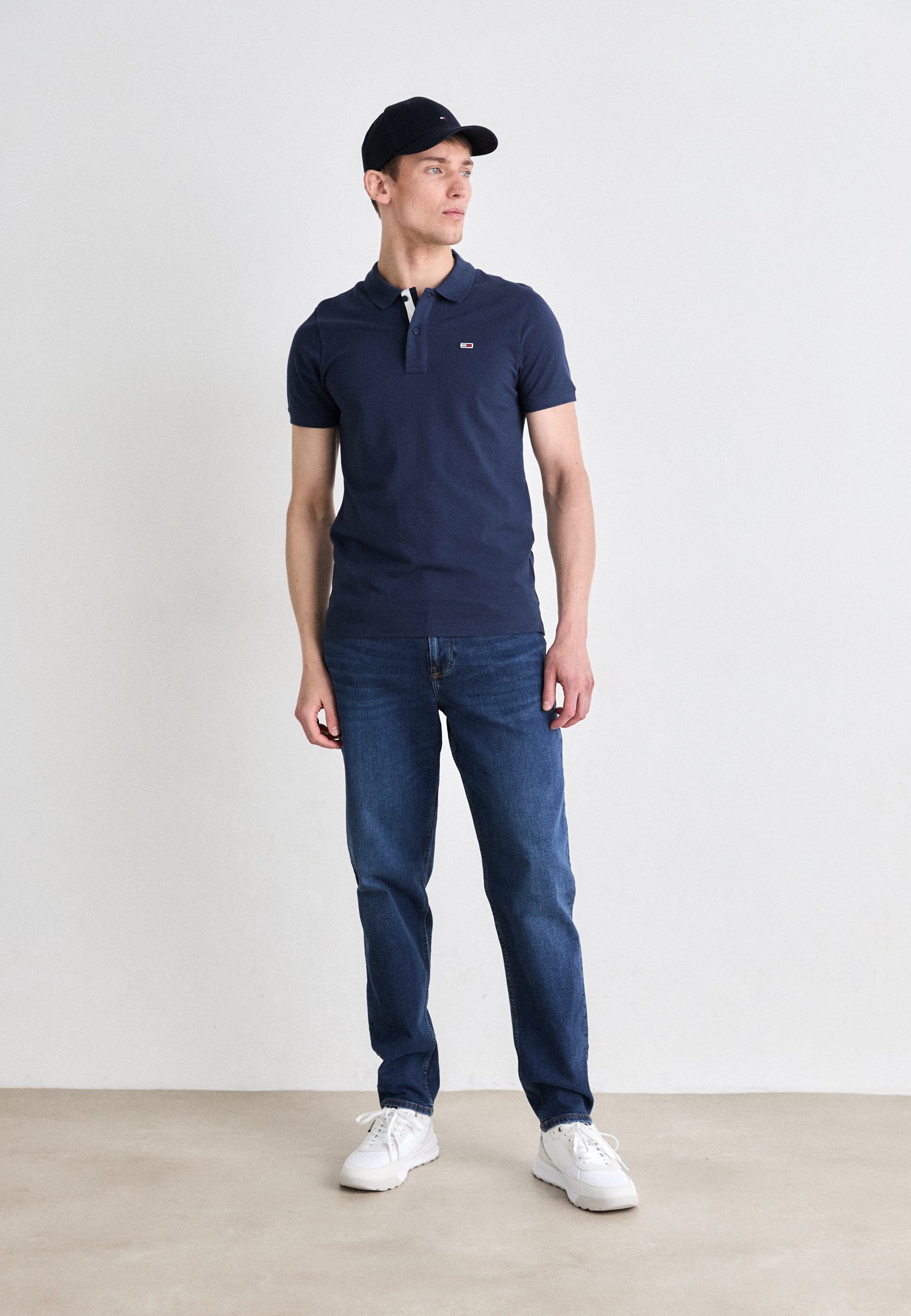 Tommy Jeans ORIGINAL FINE SLIM FIT - Polo - nero iris