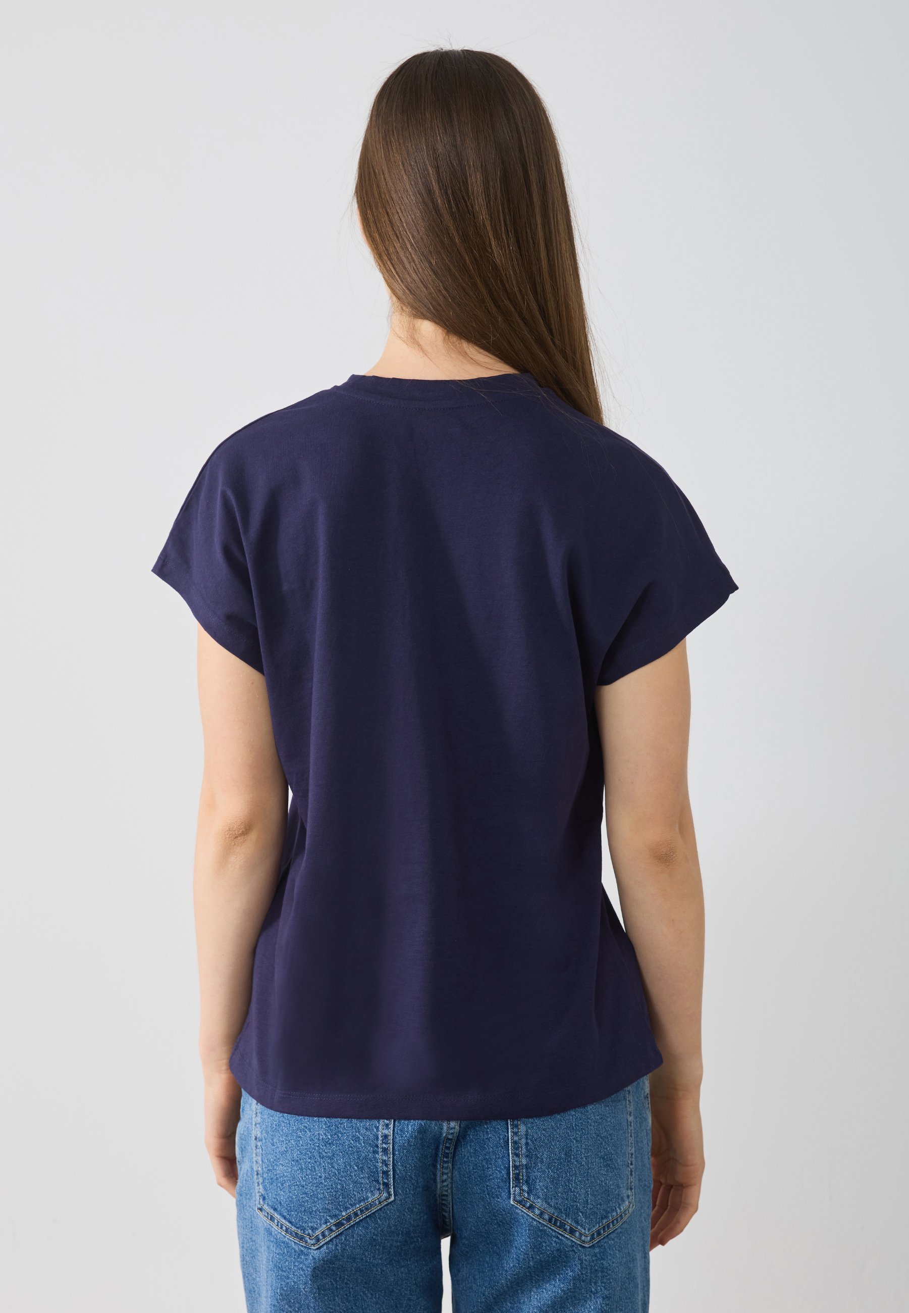 Anna Field Basic T-shirt - donkerblauw