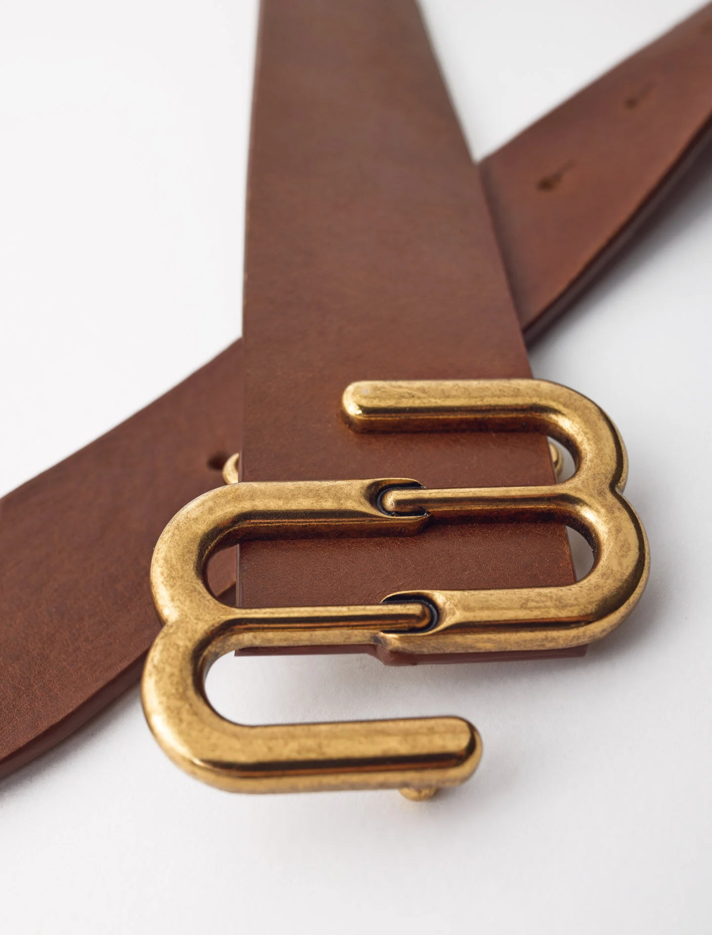 Curea din piele Double M - Caramel