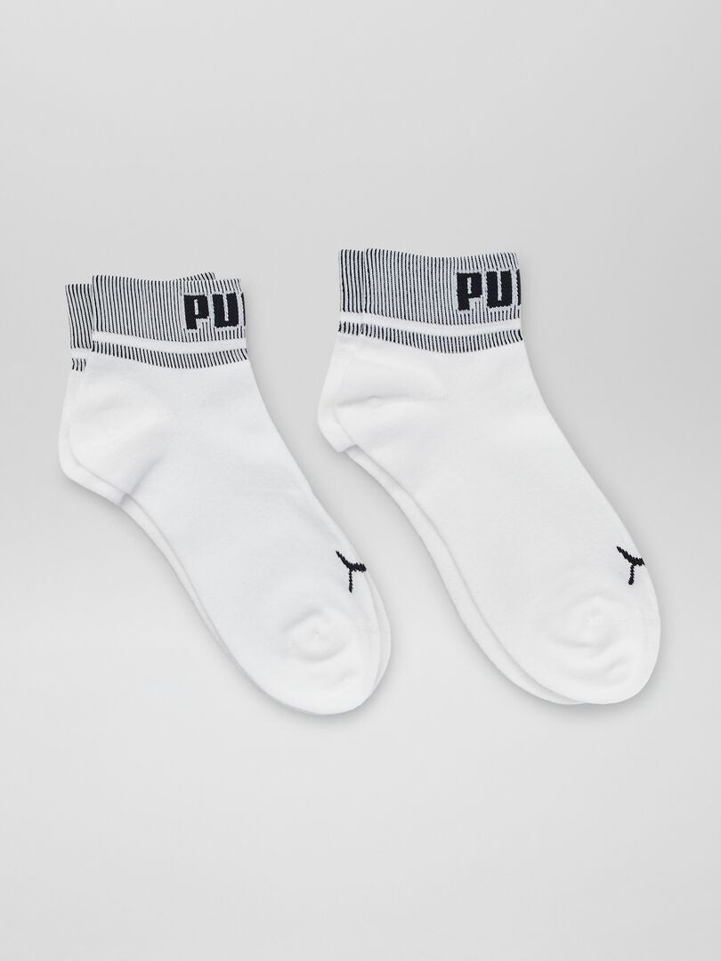 Meias Puma de cano médio - Conjunto de 2 - Bege