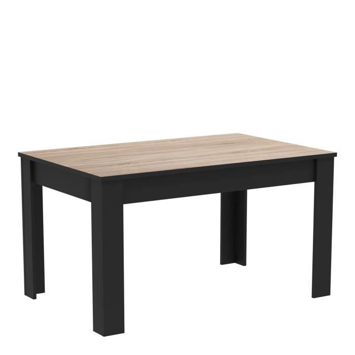 Conjunto de salón DEMEYERE: Aparador + Mesa alta + Vitrina - Acabado en roble cepillado - WAYNE